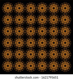 Vector geometric pattern in black and gold for home decoration and others