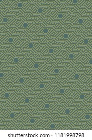 Vector geometric pattern, built on a hexagonal grid. Geometric Islamic ornament. Multicolored Arabic ornament. Pattern of the countries of the Arabian Peninsula and the Middle East.