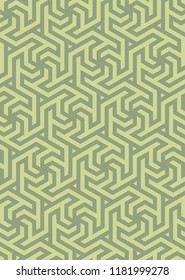 Vector geometric pattern, built on a hexagonal grid. Geometric Islamic ornament. Multicolored Arabic ornament. Pattern of the countries of the Arabian Peninsula and the Middle East.