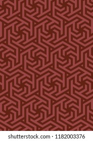 Vector geometric pattern, built on a hexagonal grid. Geometric Islamic ornament. Multicolored Arabic ornament. Pattern of the countries of the Arabian Peninsula and the Middle East.