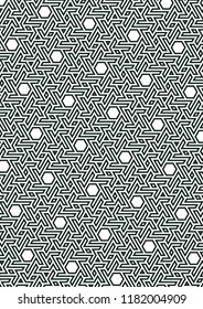 Vector geometric pattern, built on a hexagonal grid. Geometric Islamic ornament. Multicolored Arabic ornament. Pattern of the countries of the Arabian Peninsula and the Middle East.