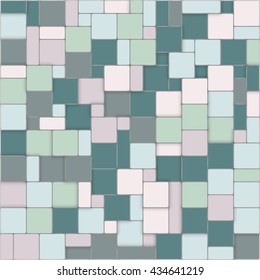 Vector geometric pattern with color rectangle shapes