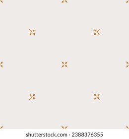 Vector geometric pattern. Festive golden ornament in retro style. Christmas simple seamless abstract texture