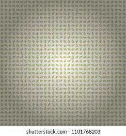 Vector geometric pattern with golden gradients. Golden color illustration on a beige backdrop. Geometric background. For your design, wallpaper.