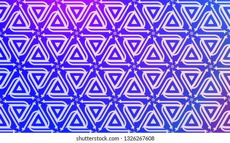 Vector Geometric Pattern with gradient backgroun. Triangles Curved Line. For Wallpaper, Presentation Background, Interior Design, Fashion Print.