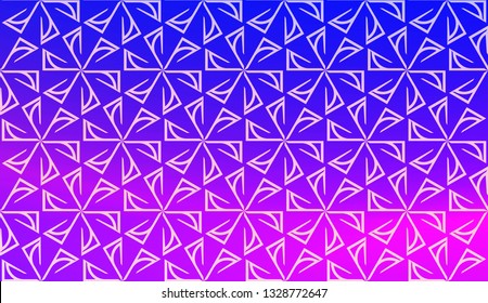 Vector Geometric Pattern with gradient backgroun. Triangles Curved Line. For Wallpaper, Presentation Background, Interior Design, Fashion Print.