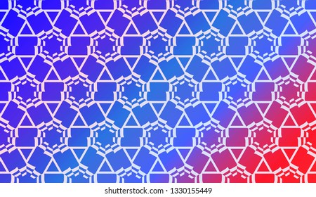 Vector Geometric Pattern with gradient backgroun. Triangles Curved Line. For Wallpaper, Presentation Background, Interior Design, Fashion Print.