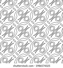Vector geometric pattern. Repeating elements stylish background abstract ornament for wallpapers and backgrounds. Black and white colors.