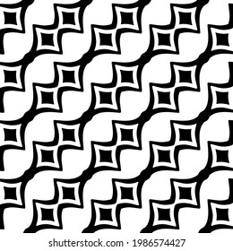 Vector geometric pattern. Repeating elements stylish background abstract ornament for wallpapers and backgrounds. Black and white colors.