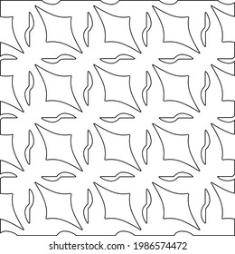 Vector geometric pattern. Repeating elements stylish background abstract ornament for wallpapers and backgrounds. Black and white colors.