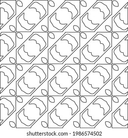 Vector geometric pattern. Repeating elements stylish background abstract ornament for wallpapers and backgrounds. Black and white colors.