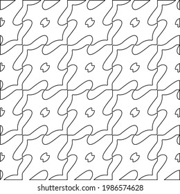Vector geometric pattern. Repeating elements stylish background abstract ornament for wallpapers and backgrounds. Black and white colors.