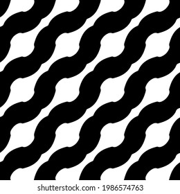 Vector geometric pattern. Repeating elements stylish background abstract ornament for wallpapers and backgrounds. Black and white colors.
