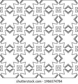 Vector geometric pattern. Repeating elements stylish background abstract ornament for wallpapers and backgrounds. Black and white colors.