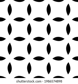 Vector geometric pattern. Repeating elements stylish background abstract ornament for wallpapers and backgrounds. Black and white colors.