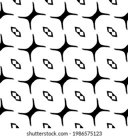 Vector geometric pattern. Repeating elements stylish background abstract ornament for wallpapers and backgrounds. Black and white colors.