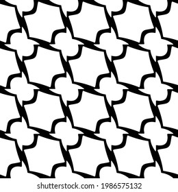 Vector geometric pattern. Repeating elements stylish background abstract ornament for wallpapers and backgrounds. Black and white colors.