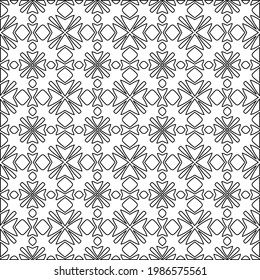 Vector geometric pattern. Repeating elements stylish background abstract ornament for wallpapers and backgrounds. Black and white colors.