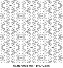 Vector geometric pattern. Repeating elements stylish background abstract ornament for wallpapers and backgrounds. Black and white colors.