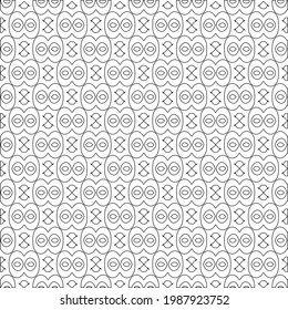Vector geometric pattern. Repeating elements stylish background abstract ornament for wallpapers and backgrounds. Black and white colors.