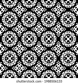 Vector geometric pattern. Repeating elements stylish background abstract ornament for wallpapers and backgrounds. Black and white colors.