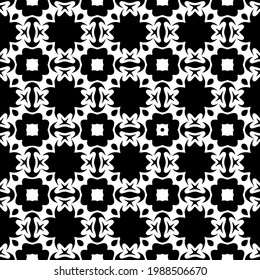Vector geometric pattern. Repeating elements stylish background abstract ornament for wallpapers and backgrounds. Black and white colors.