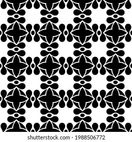 Vector geometric pattern. Repeating elements stylish background abstract ornament for wallpapers and backgrounds. Black and white colors.