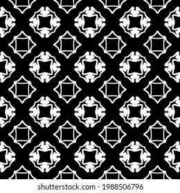 Vector geometric pattern. Repeating elements stylish background abstract ornament for wallpapers and backgrounds. Black and white colors.