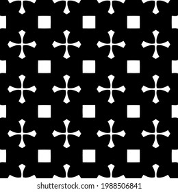 Vector geometric pattern. Repeating elements stylish background abstract ornament for wallpapers and backgrounds. Black and white colors.