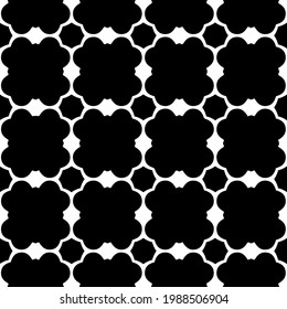 Vector geometric pattern. Repeating elements stylish background abstract ornament for wallpapers and backgrounds. Black and white colors.