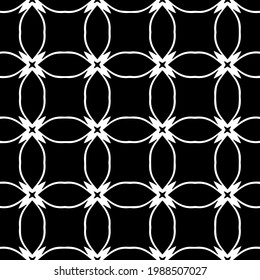Vector geometric pattern. Repeating elements stylish background abstract ornament for wallpapers and backgrounds. Black and white colors.