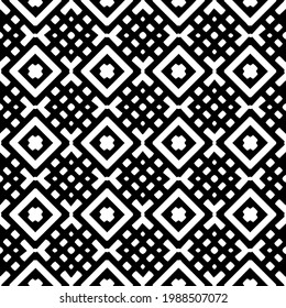 Vector geometric pattern. Repeating elements stylish background abstract ornament for wallpapers and backgrounds. Black and white colors.