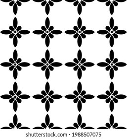Vector geometric pattern. Repeating elements stylish background abstract ornament for wallpapers and backgrounds. Black and white colors.