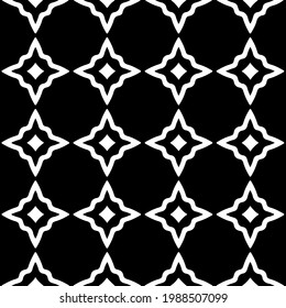 Vector geometric pattern. Repeating elements stylish background abstract ornament for wallpapers and backgrounds. Black and white colors.