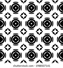 Vector geometric pattern. Repeating elements stylish background abstract ornament for wallpapers and backgrounds. Black and white colors.