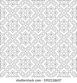 Vector geometric pattern. Repeating elements stylish background abstract ornament for wallpapers and backgrounds. Black and white colors.