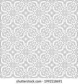 Vector geometric pattern. Repeating elements stylish background abstract ornament for wallpapers and backgrounds. Black and white colors.