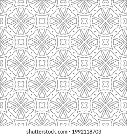 Vector geometric pattern. Repeating elements stylish background abstract ornament for wallpapers and backgrounds. Black and white colors.
