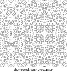 Vector geometric pattern. Repeating elements stylish background abstract ornament for wallpapers and backgrounds. Black and white colors.