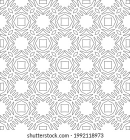 Vector geometric pattern. Repeating elements stylish background abstract ornament for wallpapers and backgrounds. Black and white colors.
