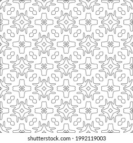 Vector geometric pattern. Repeating elements stylish background abstract ornament for wallpapers and backgrounds. Black and white colors.