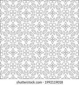 Vector geometric pattern. Repeating elements stylish background abstract ornament for wallpapers and backgrounds. Black and white colors.