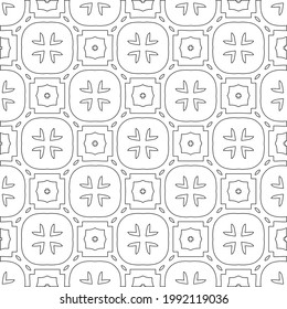 Vector geometric pattern. Repeating elements stylish background abstract ornament for wallpapers and backgrounds. Black and white colors.