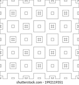 Vector geometric pattern. Repeating elements stylish background abstract ornament for wallpapers and backgrounds. Black and white colors.