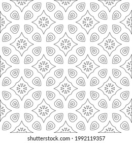 Vector geometric pattern. Repeating elements stylish background abstract ornament for wallpapers and backgrounds. Black and white colors.