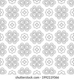 Vector geometric pattern. Repeating elements stylish background abstract ornament for wallpapers and backgrounds. Black and white colors.