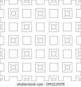 Vector geometric pattern. Repeating elements stylish background abstract ornament for wallpapers and backgrounds. Black and white colors.