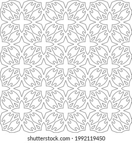 Vector geometric pattern. Repeating elements stylish background abstract ornament for wallpapers and backgrounds. Black and white colors.