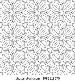 Vector geometric pattern. Repeating elements stylish background abstract ornament for wallpapers and backgrounds. Black and white colors.