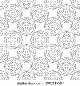 Vector geometric pattern. Repeating elements stylish background abstract ornament for wallpapers and backgrounds. Black and white colors.